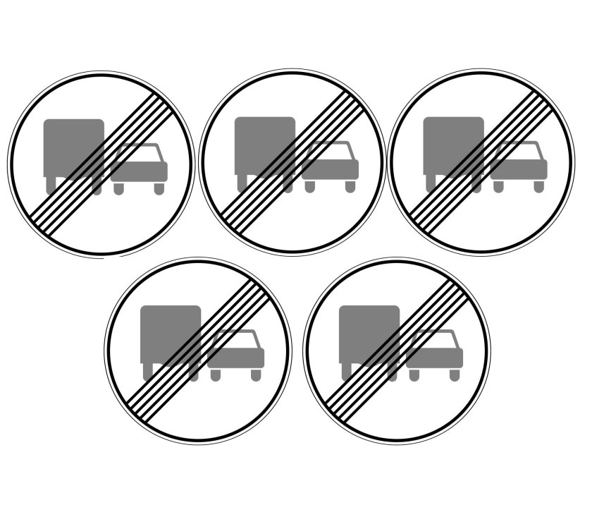 3.21 Конец зоны запрещения обгона