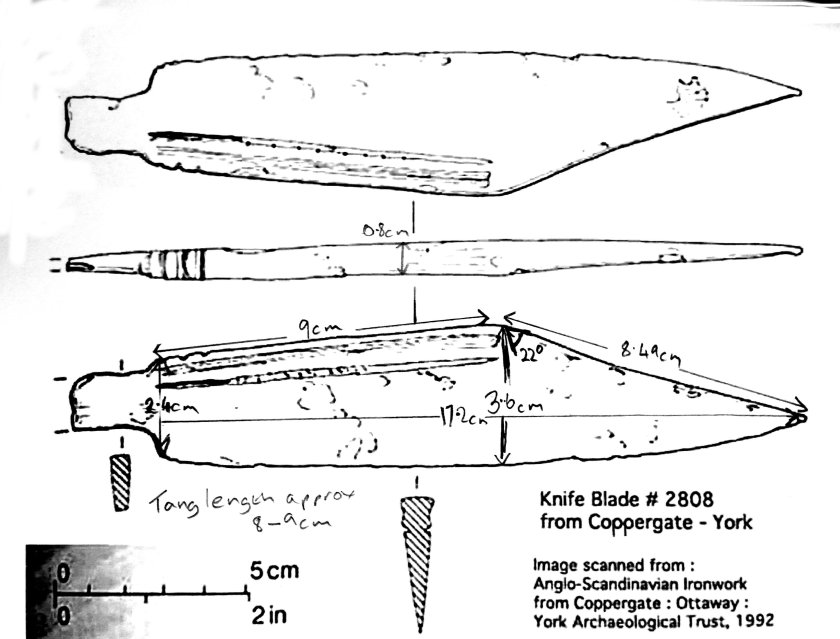 Скрамасакс нож викингов чертежи