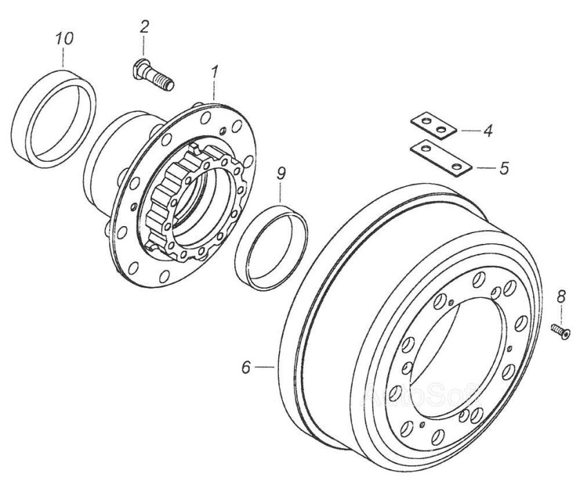Ступица заднего колеса КАМАЗ 43118 вездеход