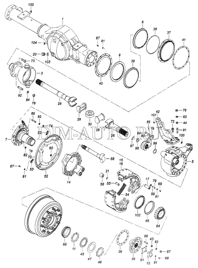 Ступица переднего моста КАМАЗ 43118
