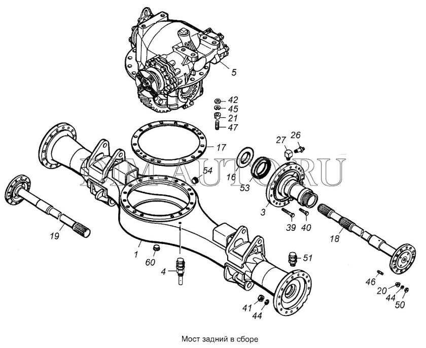 КАМАЗ 43118 полуось заднего моста