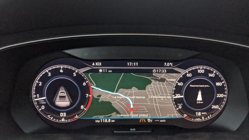 Цифровая приборная панель Тигуан 2 с навигацией