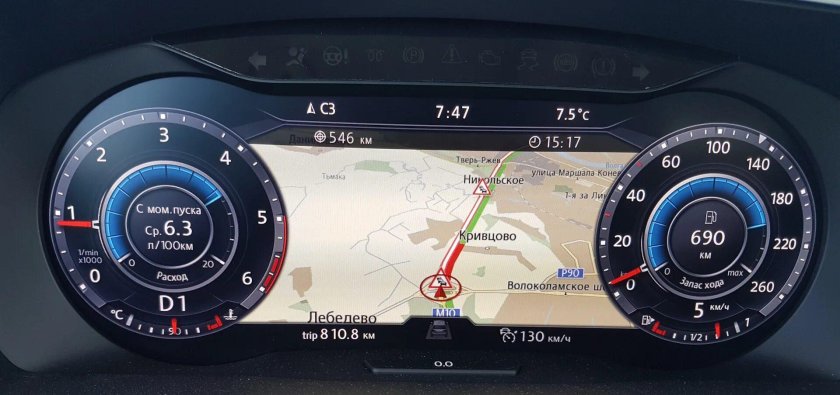 Электронная приборная панель Тигуан