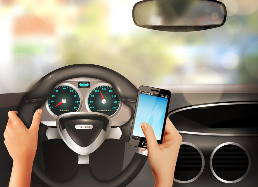 Машина изнутри вектор