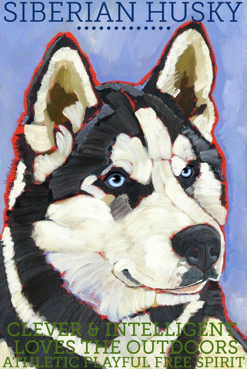 Хаски витраж