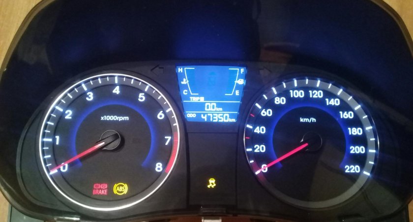 Приборная панель Хендай Солярис 2012