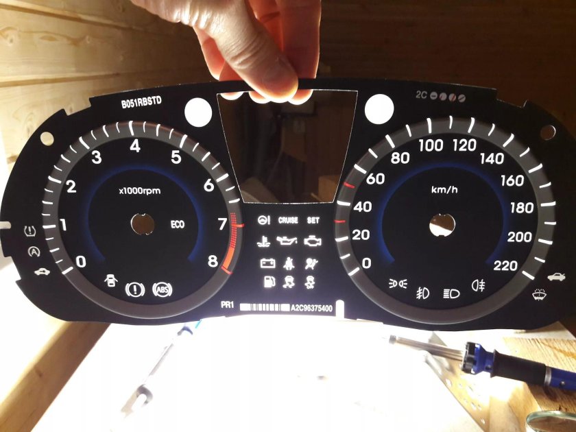 Индикаторы панели приборов Hyundai Solaris