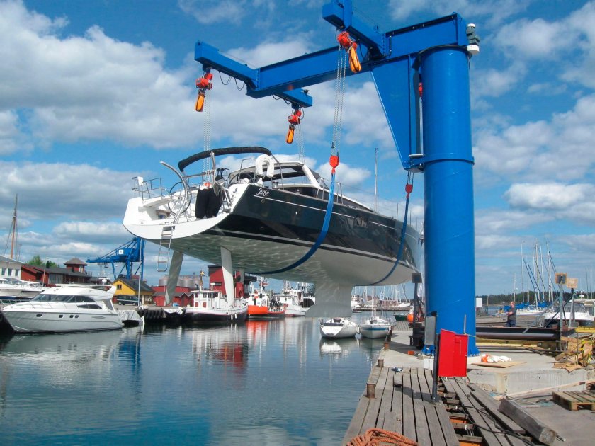 Гантри кран судовой