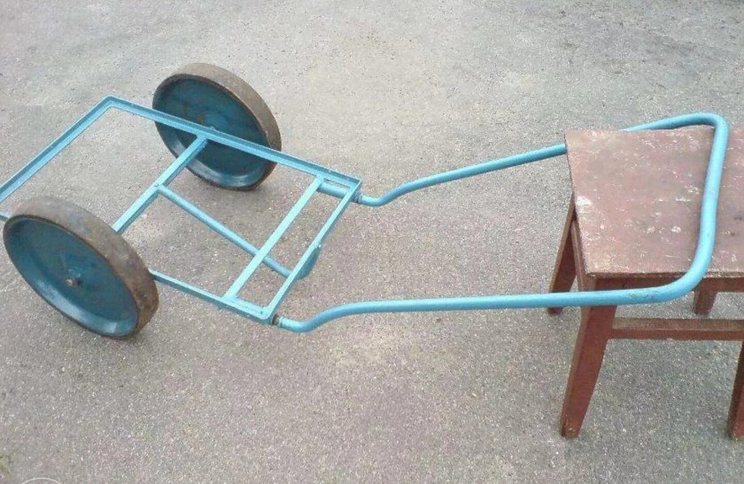 Шасси двухколесной садовой тележки