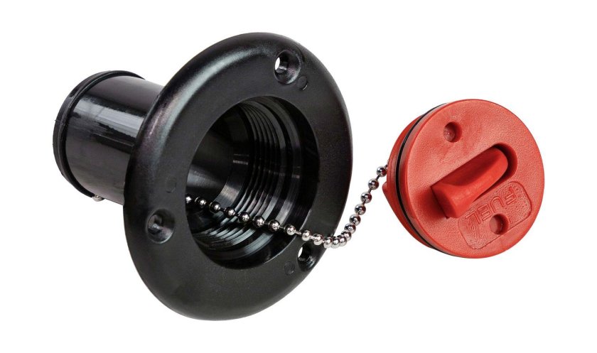 Горловина заливная для топлива пластиковая черная