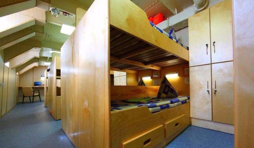 Крузенштерн парусник, каюты курсантов