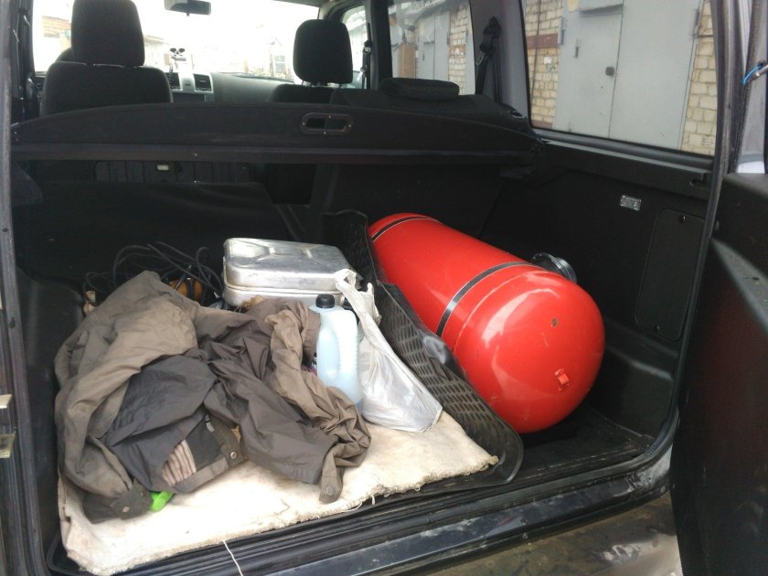 Баллоны ГБО на УАЗ Патриот 2008 с дополнительными сиденьями