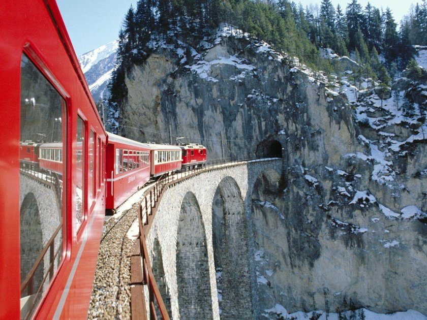 Виадук Ландвассер туннель