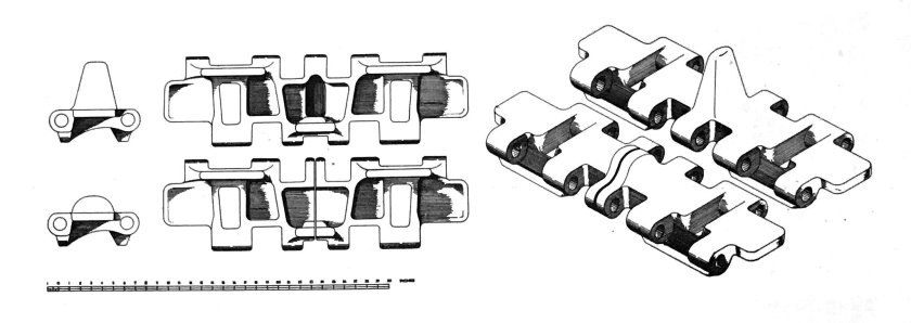 Трак гусеницы танка кв1