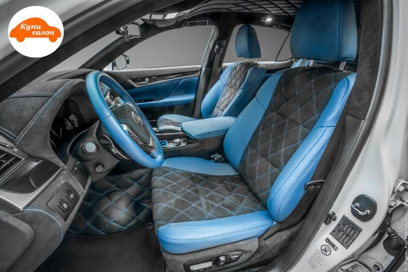 Синий салон авто