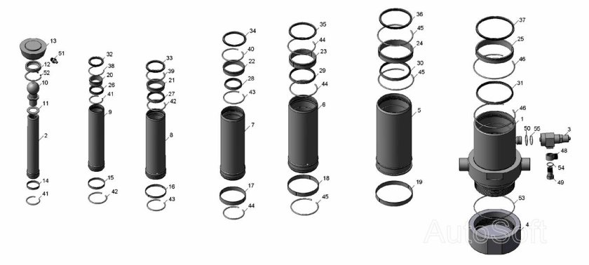Гидроцилиндр КАМАЗ 45142