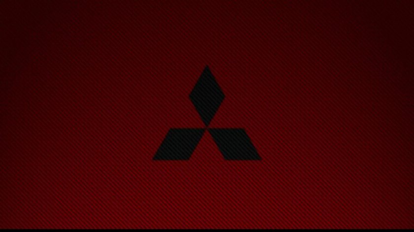 Красный значок Митсубиси Лансер 10