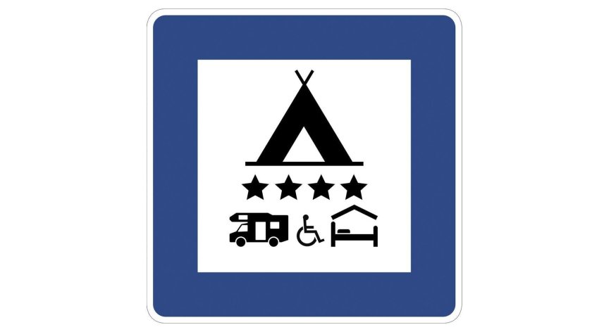 Кемпинг знак дорожный