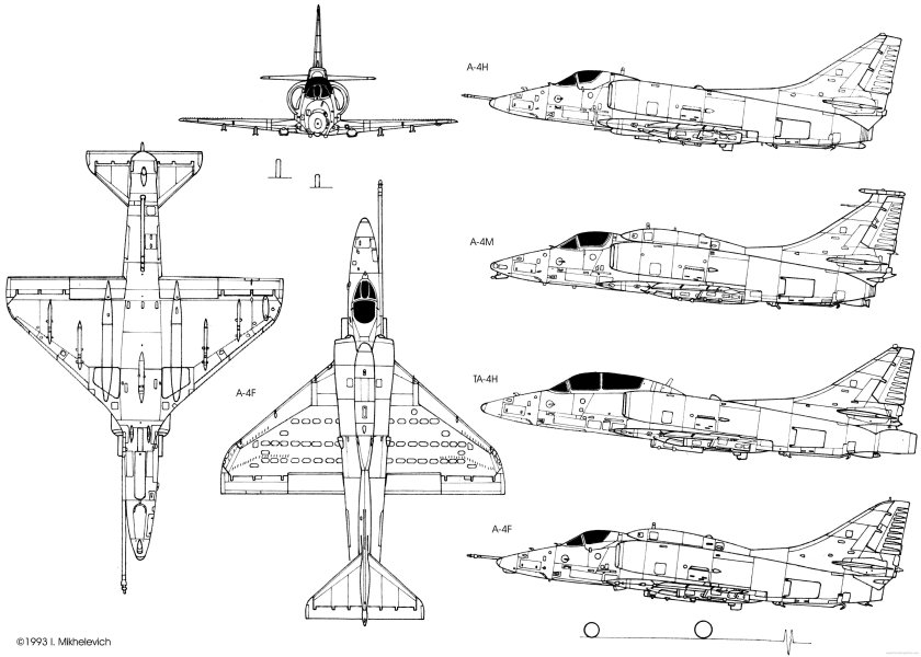 Douglas a-4 Skyhawk чертежи