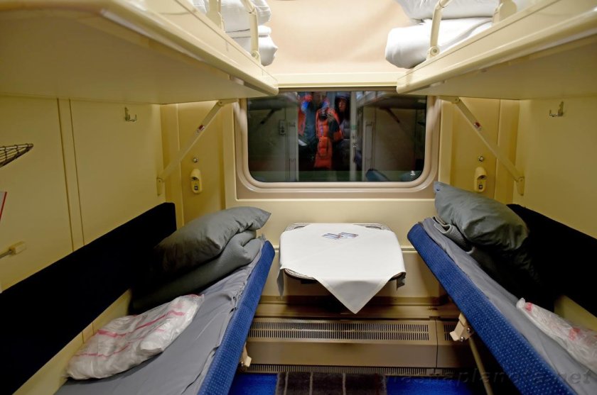 Купе двухэтажного поезда 1 этаж