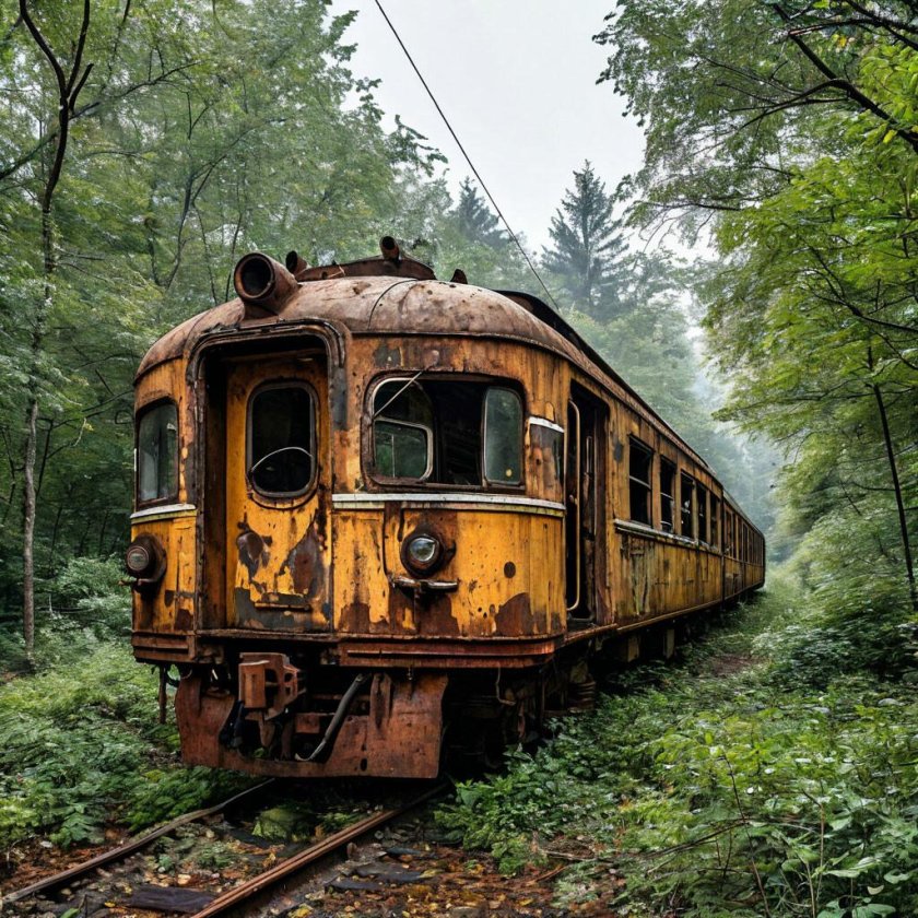 Заброшенные поезда в сша