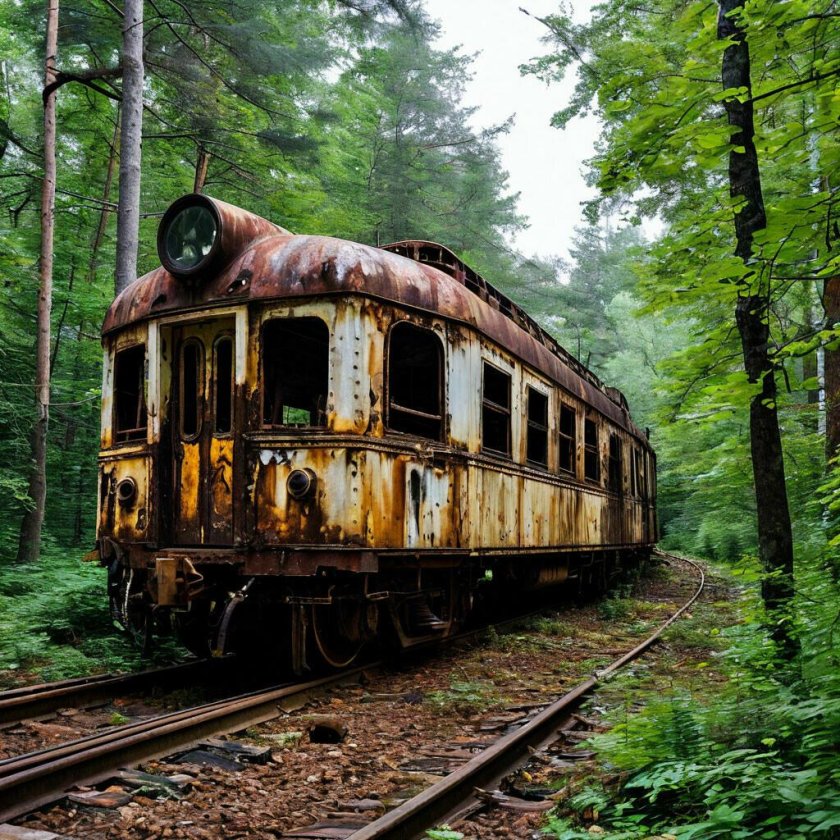 Заброшенные поезда в сша