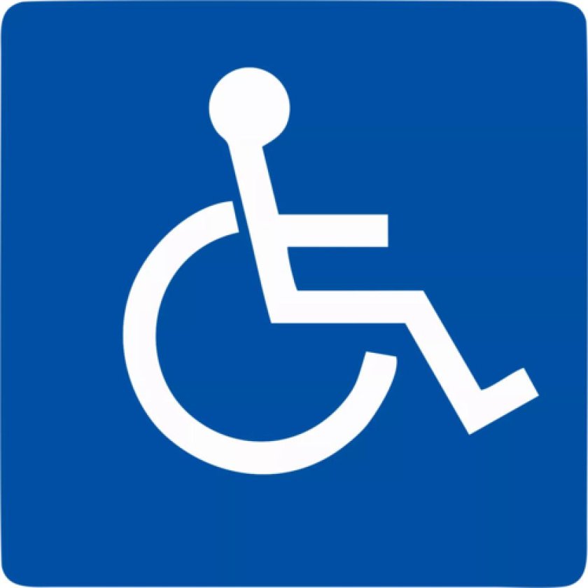 Табличка тактильная "доступность для инвалидов всех категорий" 150х150