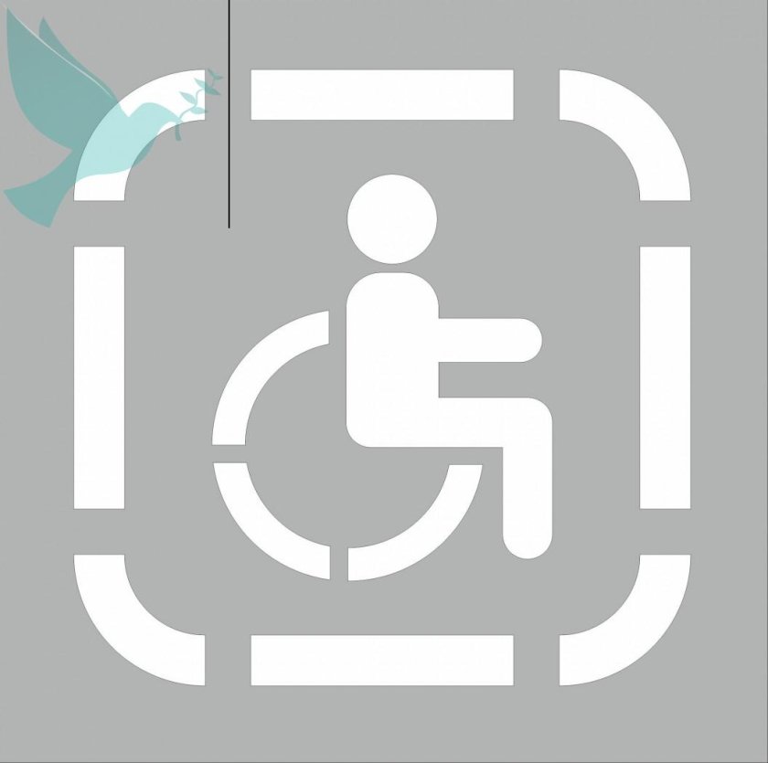 Трафарет для нанесения мест парковки для МГН 1600х800 мм