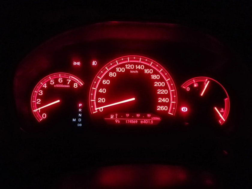 Пересвет приборной панели Honda Accord 7