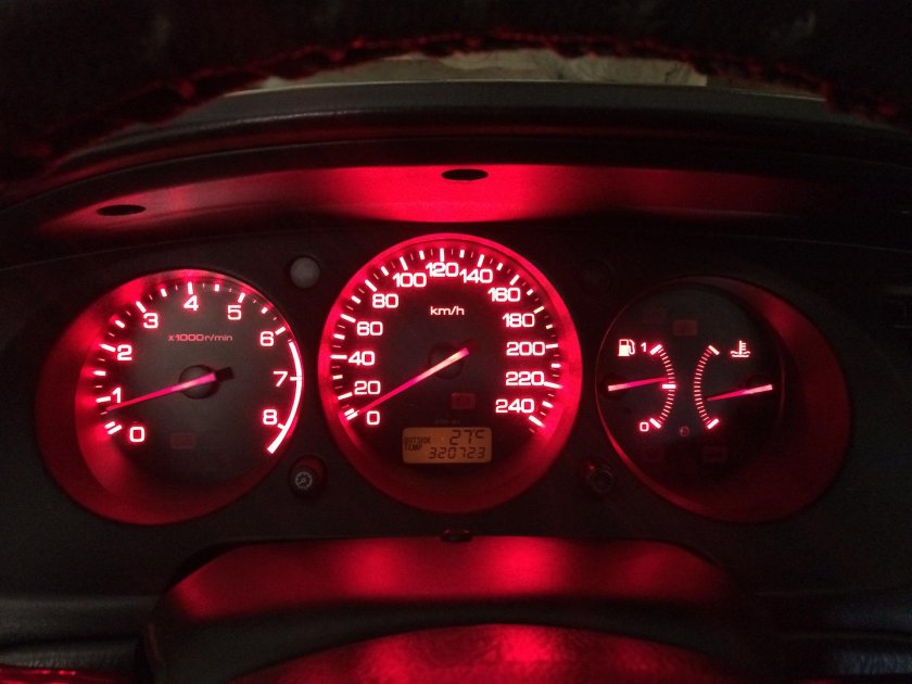 Пересвет приборной панели Хонда Аккорд 6