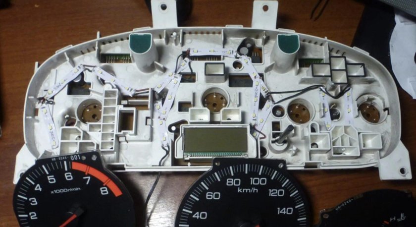 Пересвет приборной панели Хонда Аккорд 6