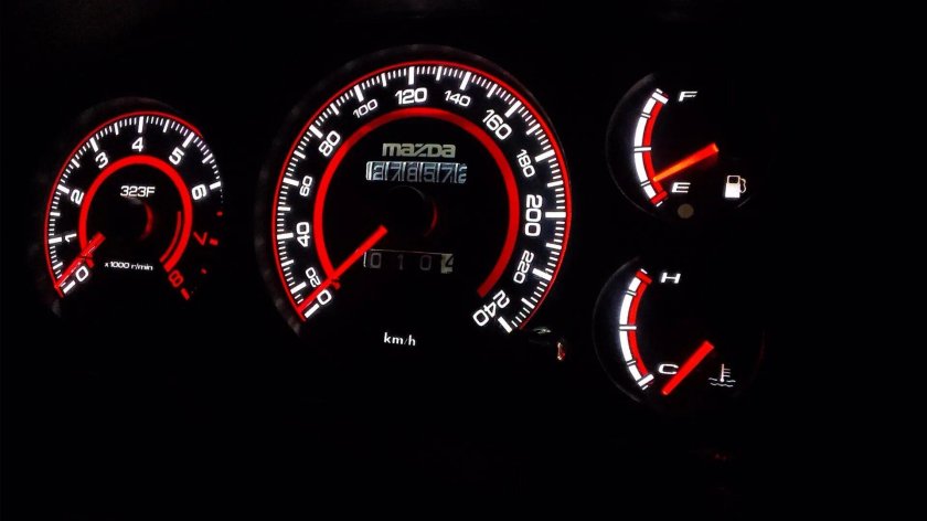 Мазда 323 f белые шкалы приборной