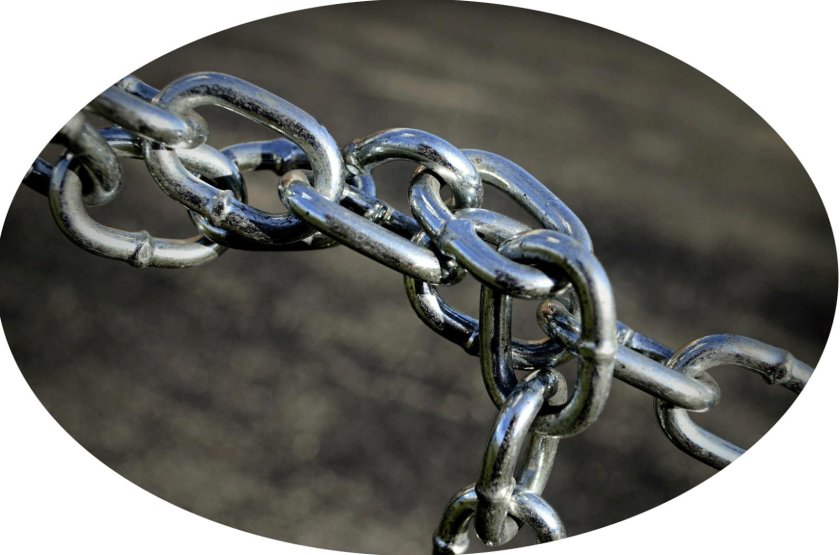 Светильник из цепи