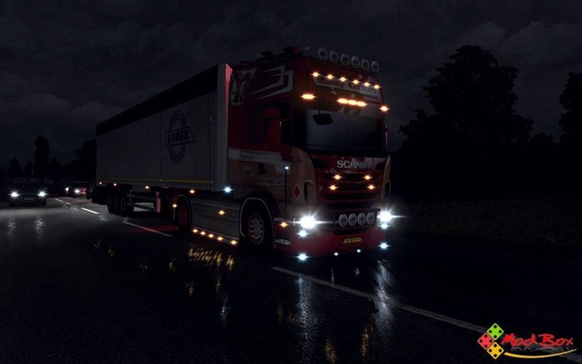 Euro Truck Simulator 2 ночь
