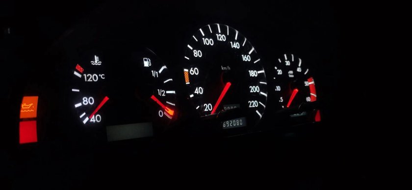 Mercedes w140 Пересвет приборки