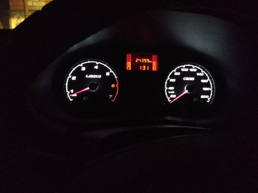 Пересвет приборки Лада Ларгус