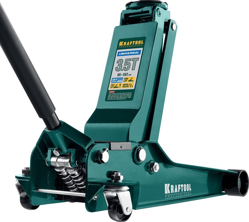 Домкрат гидравлический подкатной Kraftool