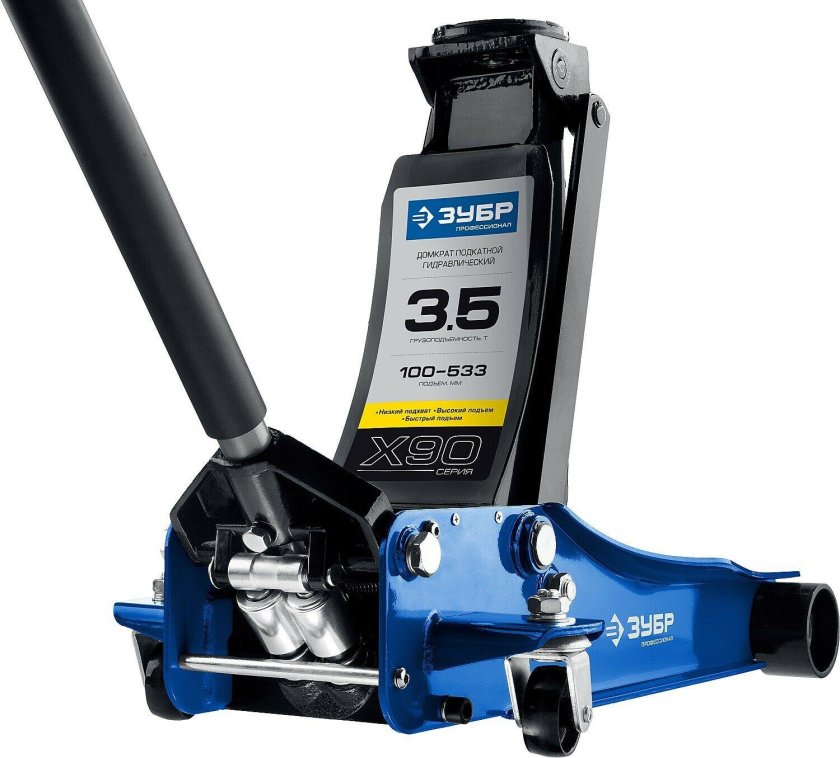 Домкрат подкатной гидравлический зубр