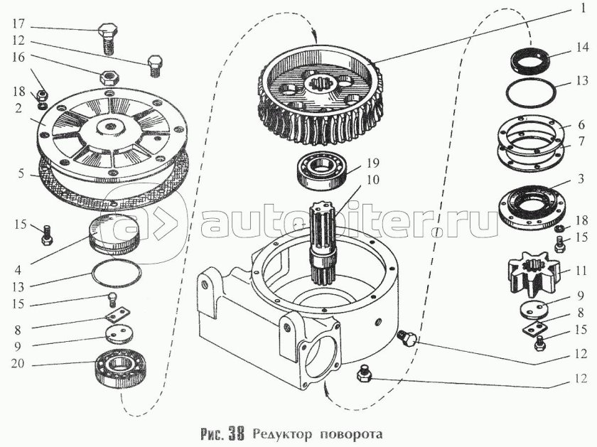 Поворотный редуктор АГП 22.02 схема