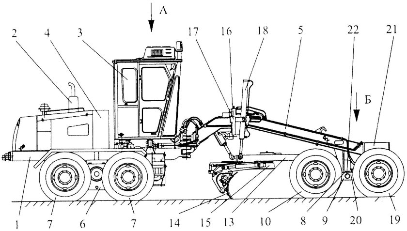Автогрейдер ДЗ-122 чертеж