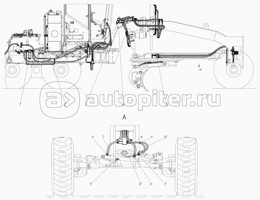 Тормозная система грейдера tg200