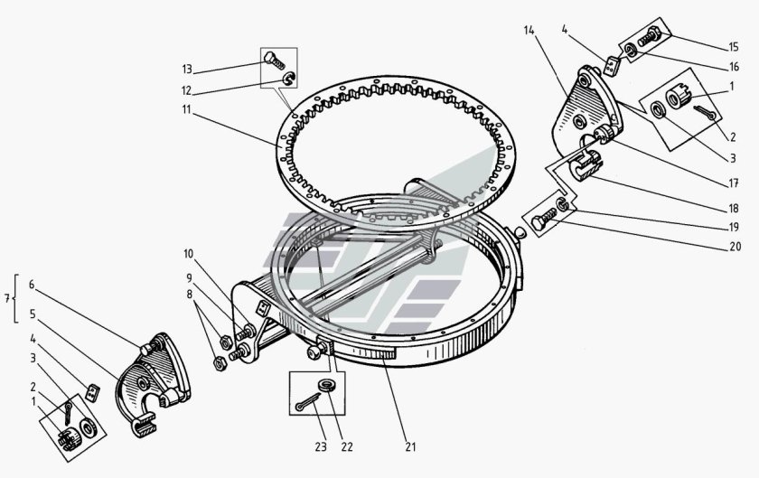 Венец поворотного круга 122б.02.02.007