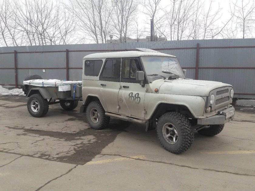 УАЗ 31514 С прицепом