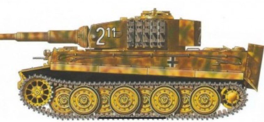 Танк тигр 2 сбоку