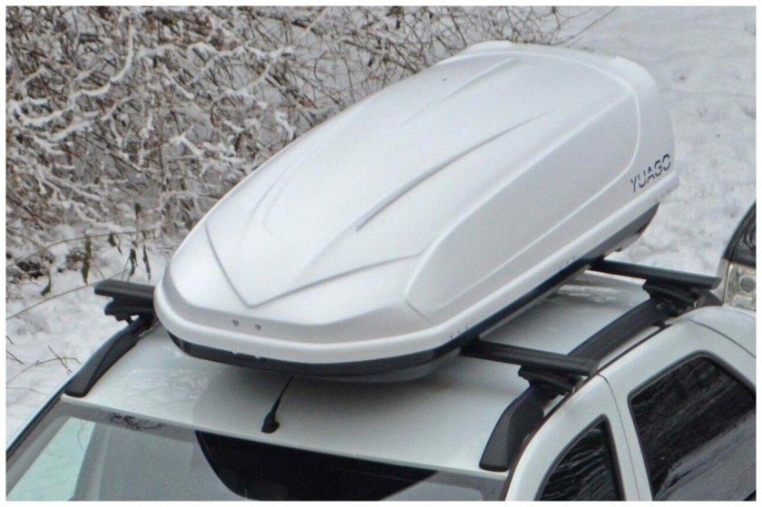 Автомобильный бокс YUAGO avatar Eurolock белый (460 л, 186х86х46 см