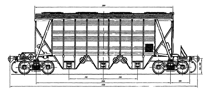 Вагон-зерновоз (хоппер) 19-752