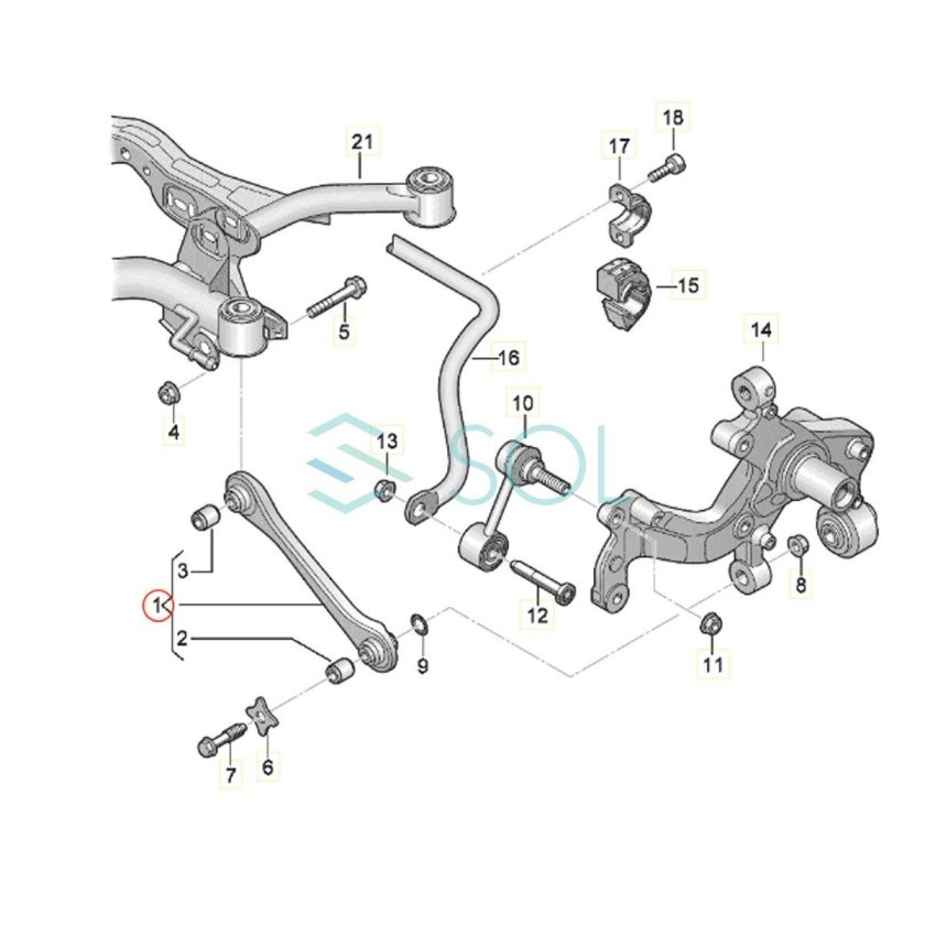 Сайлентблоки задней подвески Шкода Октавия а5