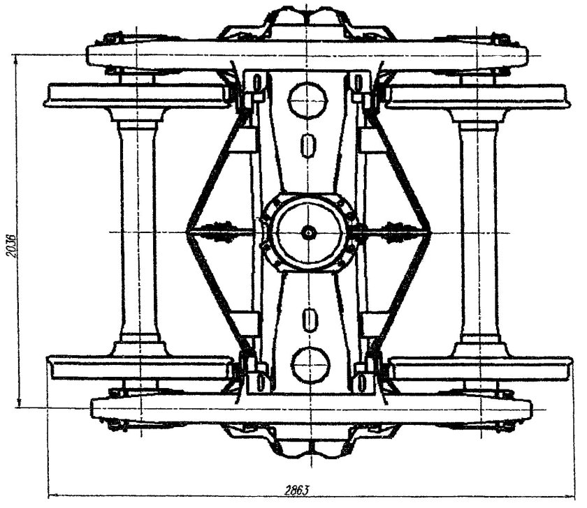 Тележка двухосная 18-100