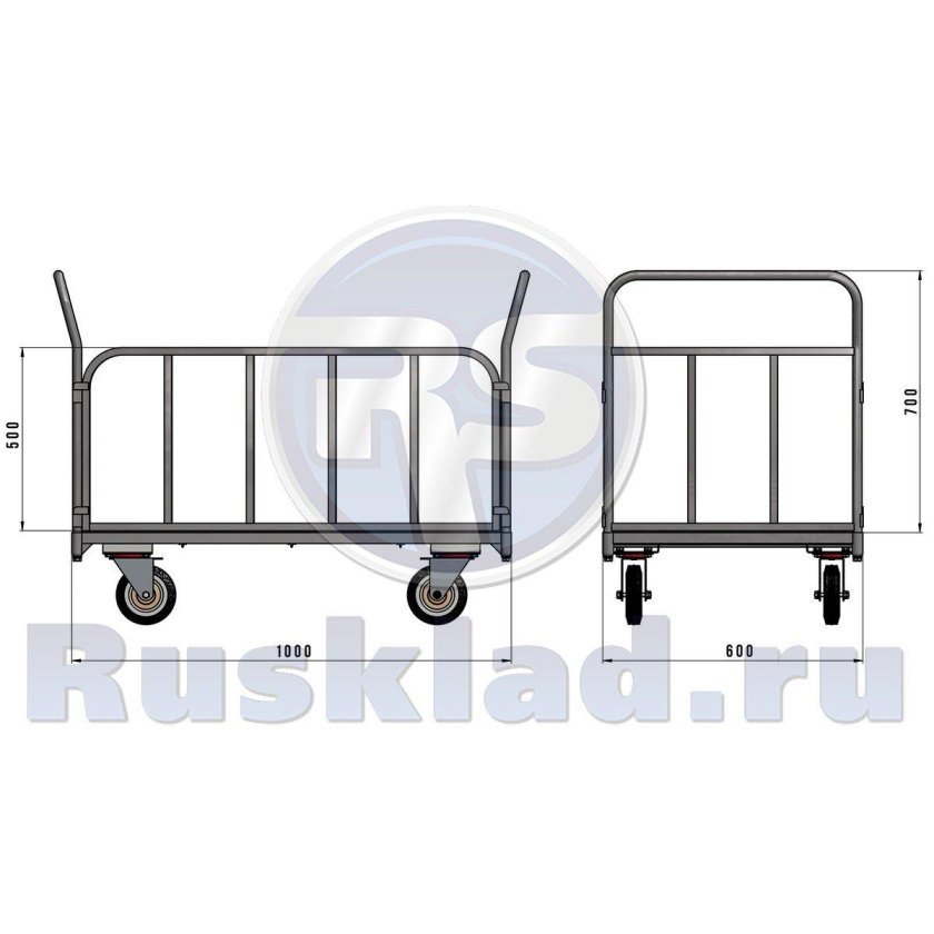 Тележка платформенная ТМС 600