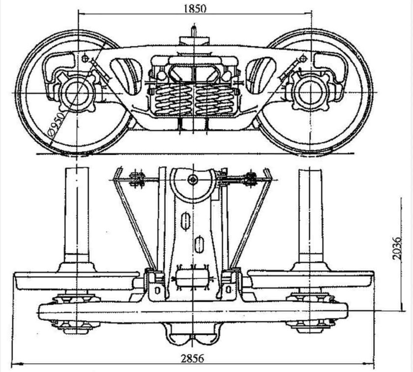 Тележка грузового вагона ЦНИИ-х3-0